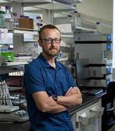 Damien Callahan in a lab